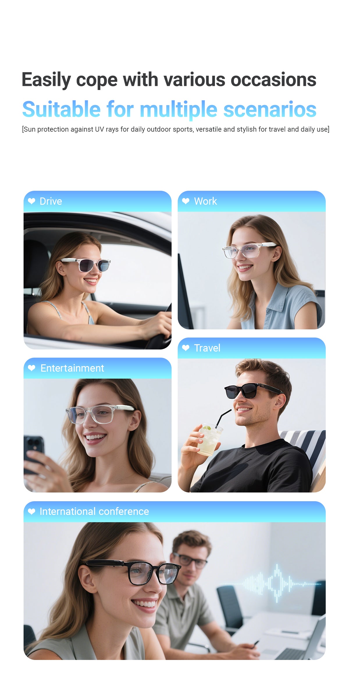 Bluetooth Optical Frame: Music, Translation & Voice Assistance – All in One