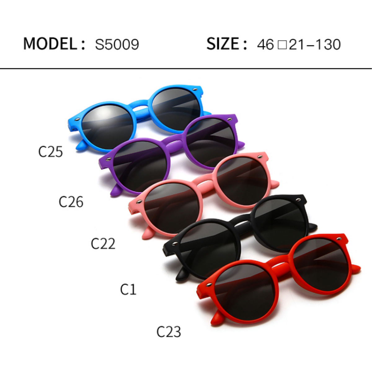 Kids Polarized Sunglasses – UV Protection Fashion Eyewear S5009