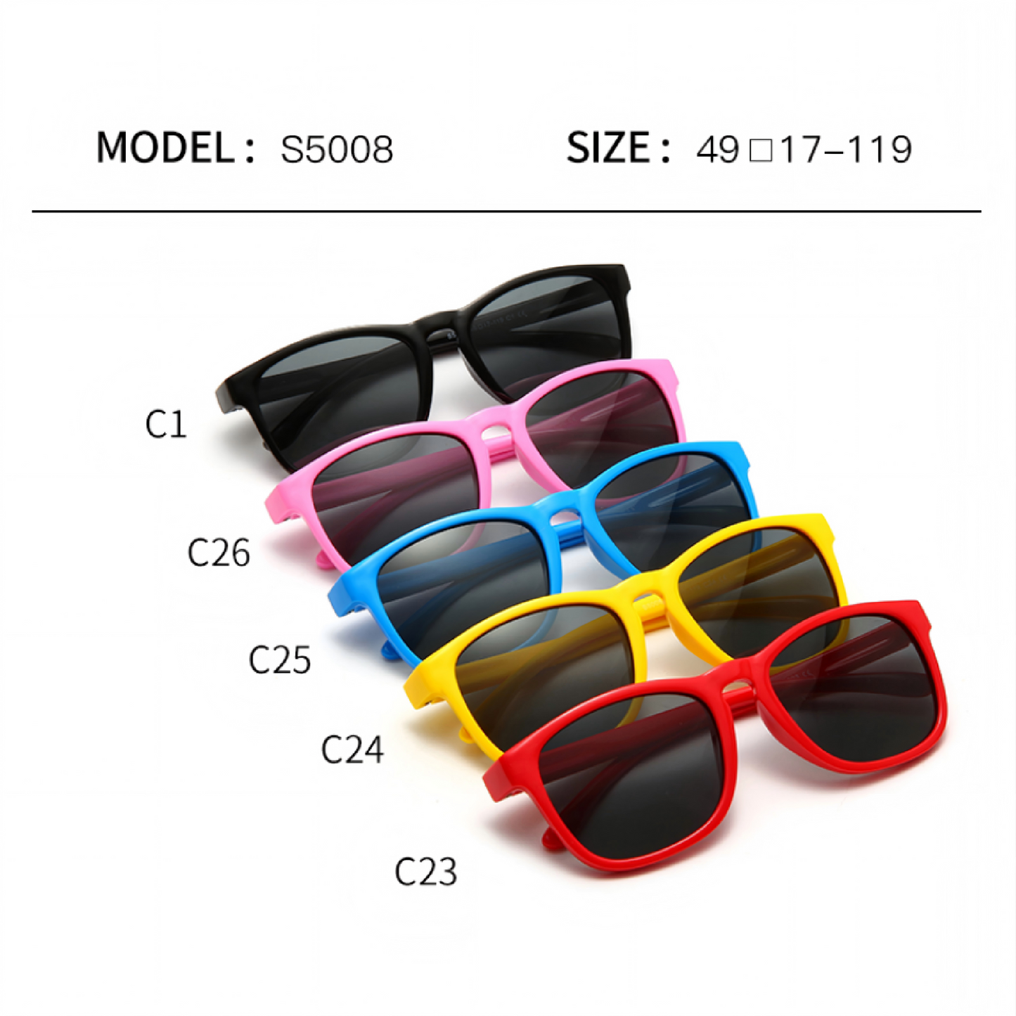 Kids Polarized Sunglasses – UV Protection Fashion Eyewear S5008