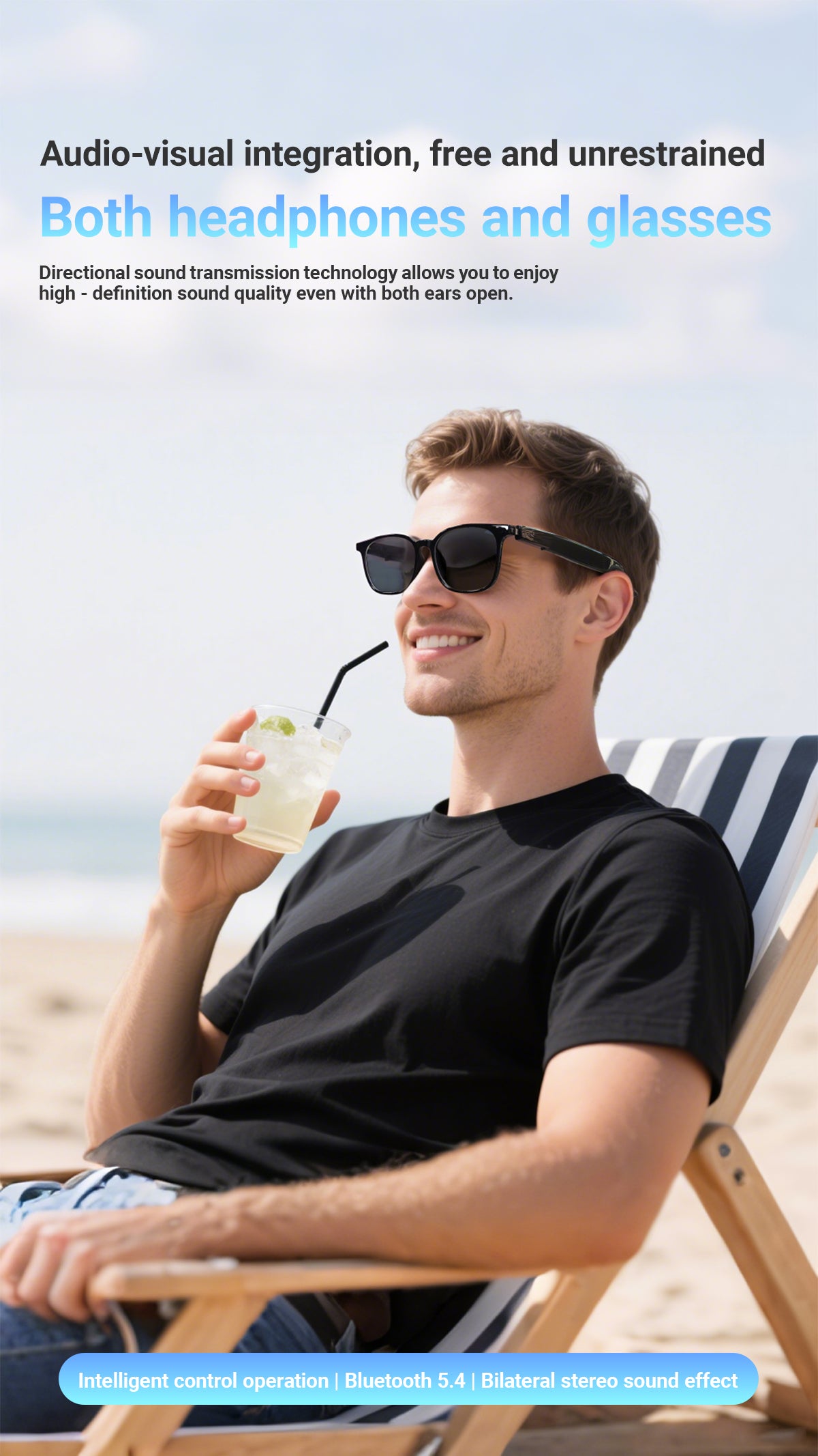Bluetooth Optical Frame: Music, Translation & Voice Assistance – All in One