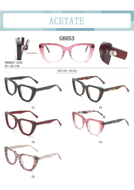 Premium Cat Eye Acetate Optical Frame –G6053