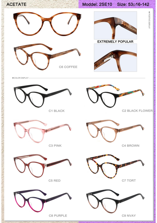 Premium Cat Eye Acetate Optical Frame –2SE10