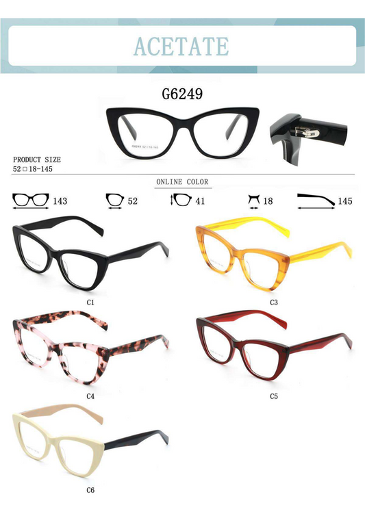 Premium Cat Eye Acetate Optical Frame –G6249