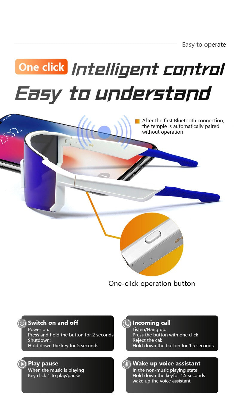 Smart Cycling Music Sunglasses- Sports Sunglasses CR401