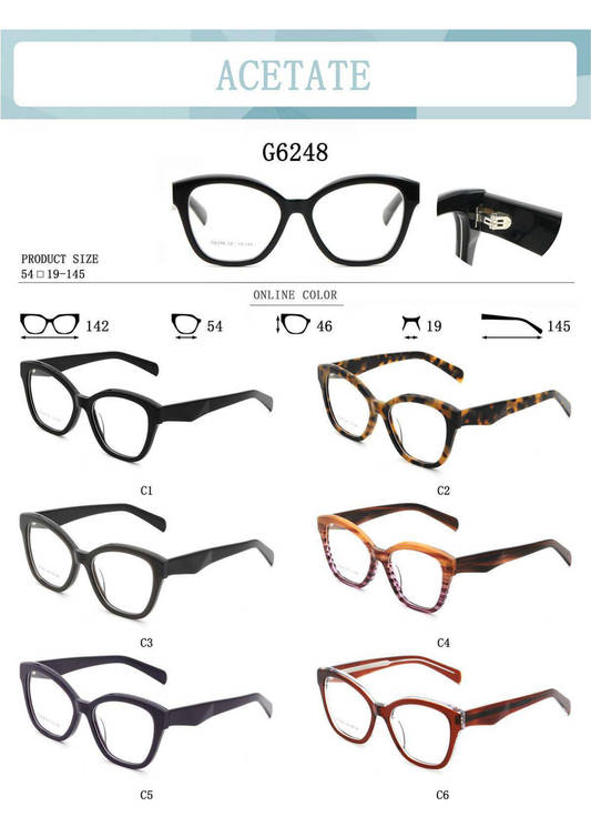 Premium Cat Eye Acetate Optical Frame – G6248