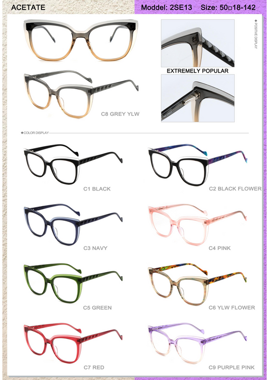 Premium Cat Eye Acetate Optical Frame –2SE13