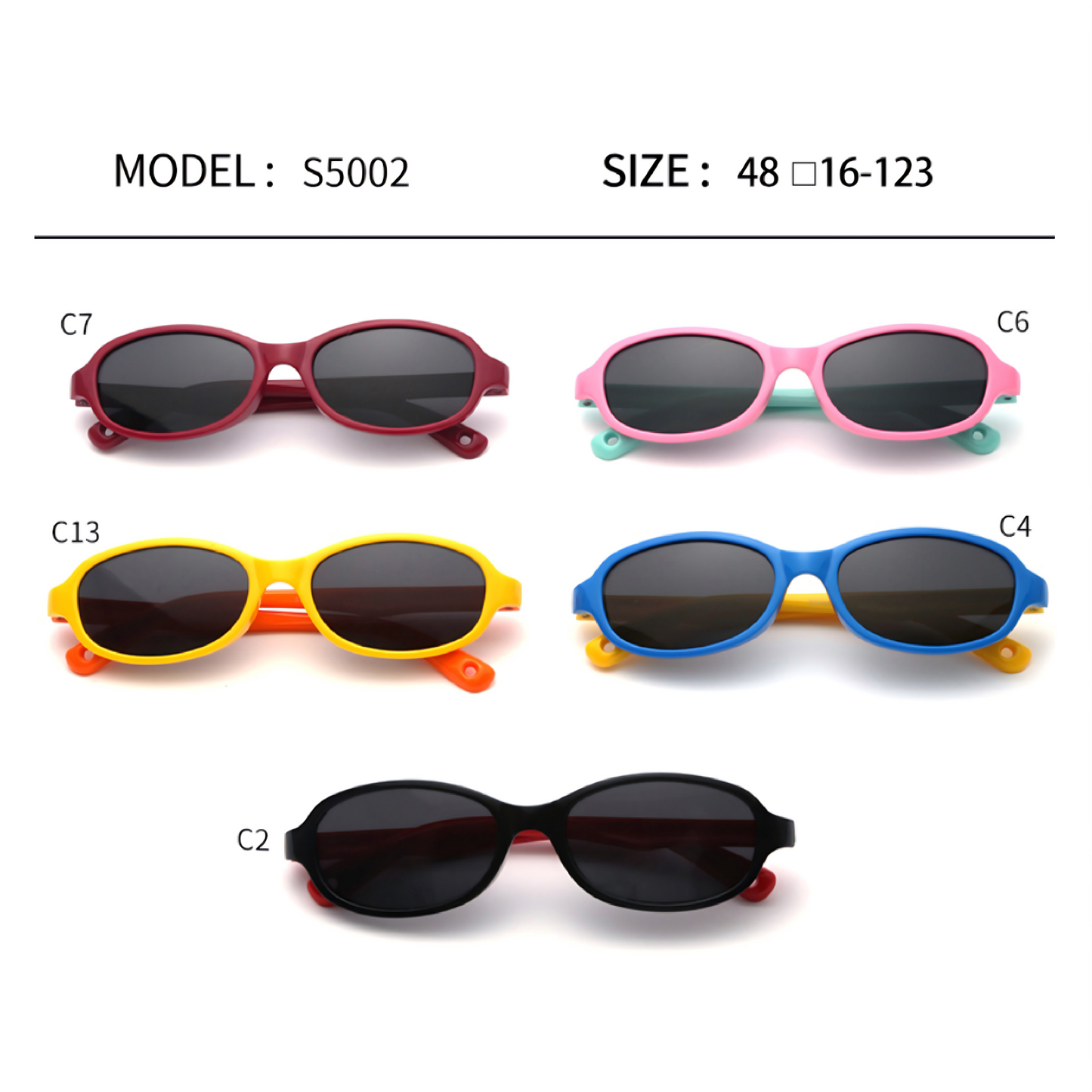 Kids Polarized Sunglasses – UV Protection Fashion Eyewear S5002