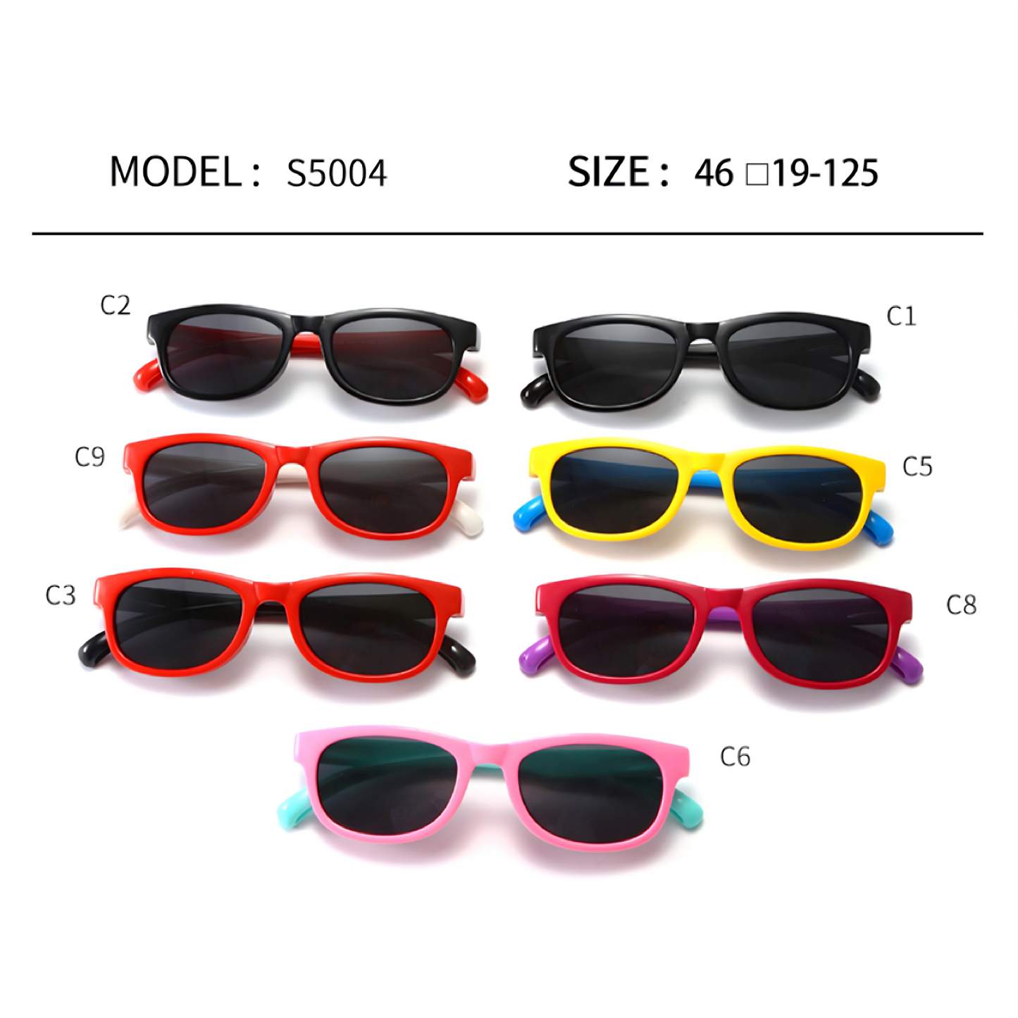 Kids Polarized Sunglasses – UV Protection Fashion Eyewear S5004